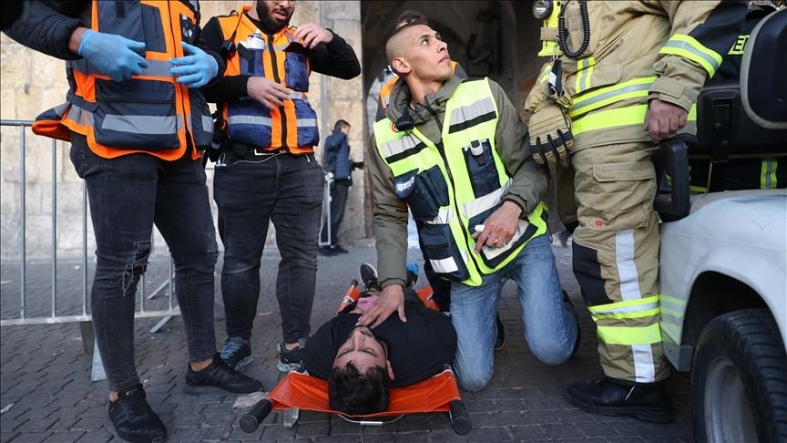 blessé palestinien à al-aqsa